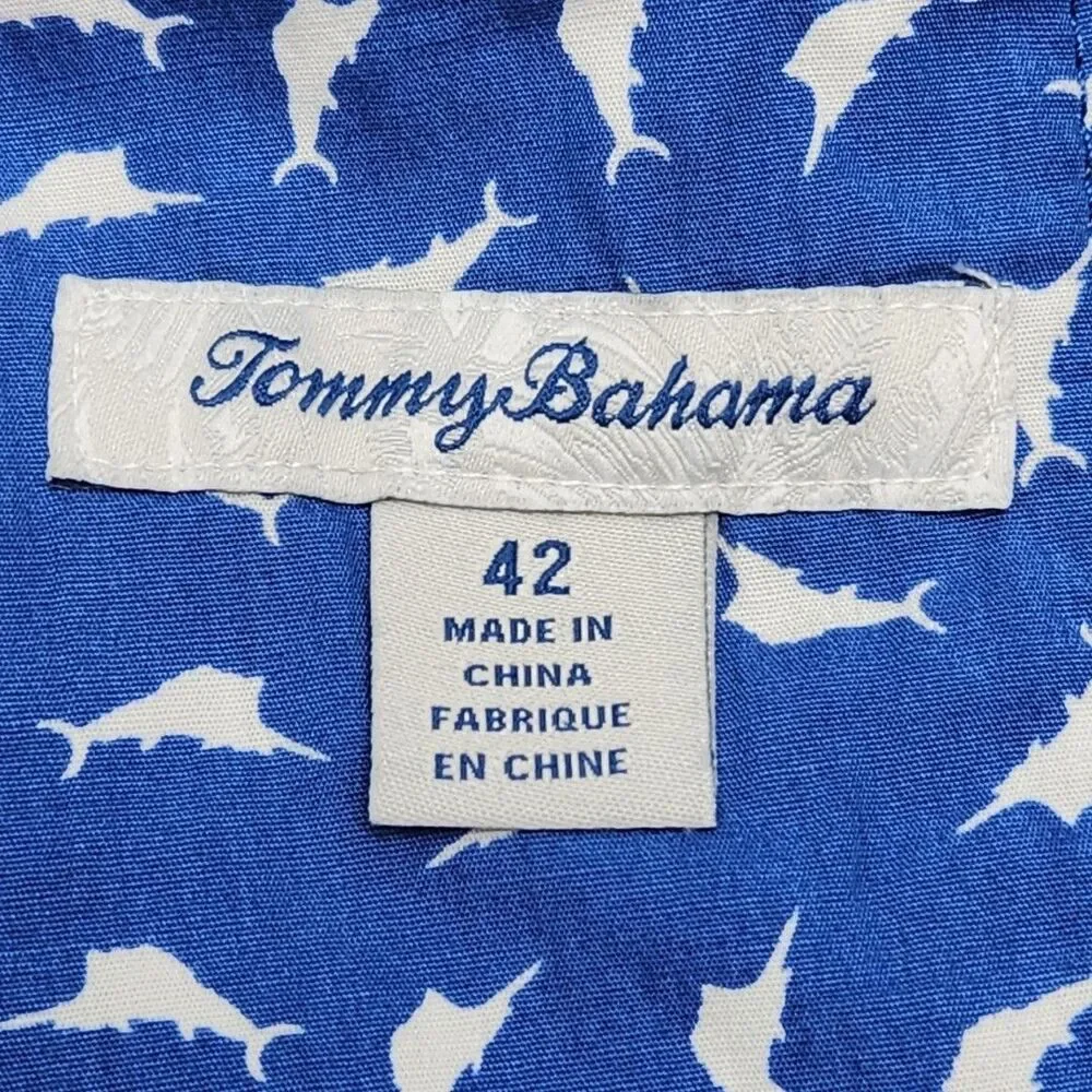 Tommy Bahama Shorts Cotton Cargo Gray Men Sz 42 Flat Front 9.5